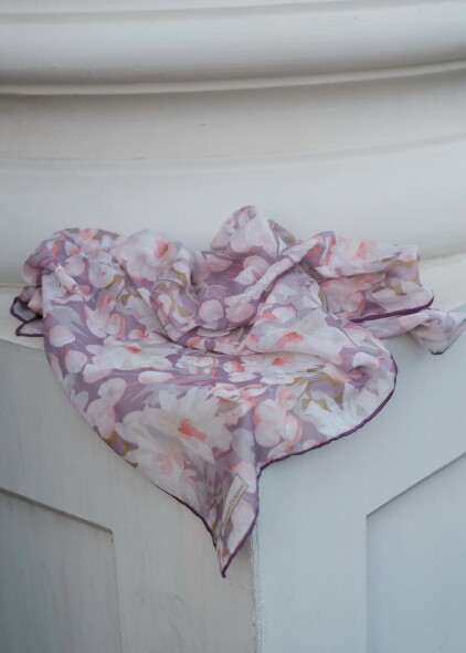 GARDEN DESEN EŞARP - MOR - 2