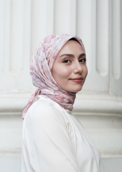 GARDEN DESEN EŞARP - PUDRA - 