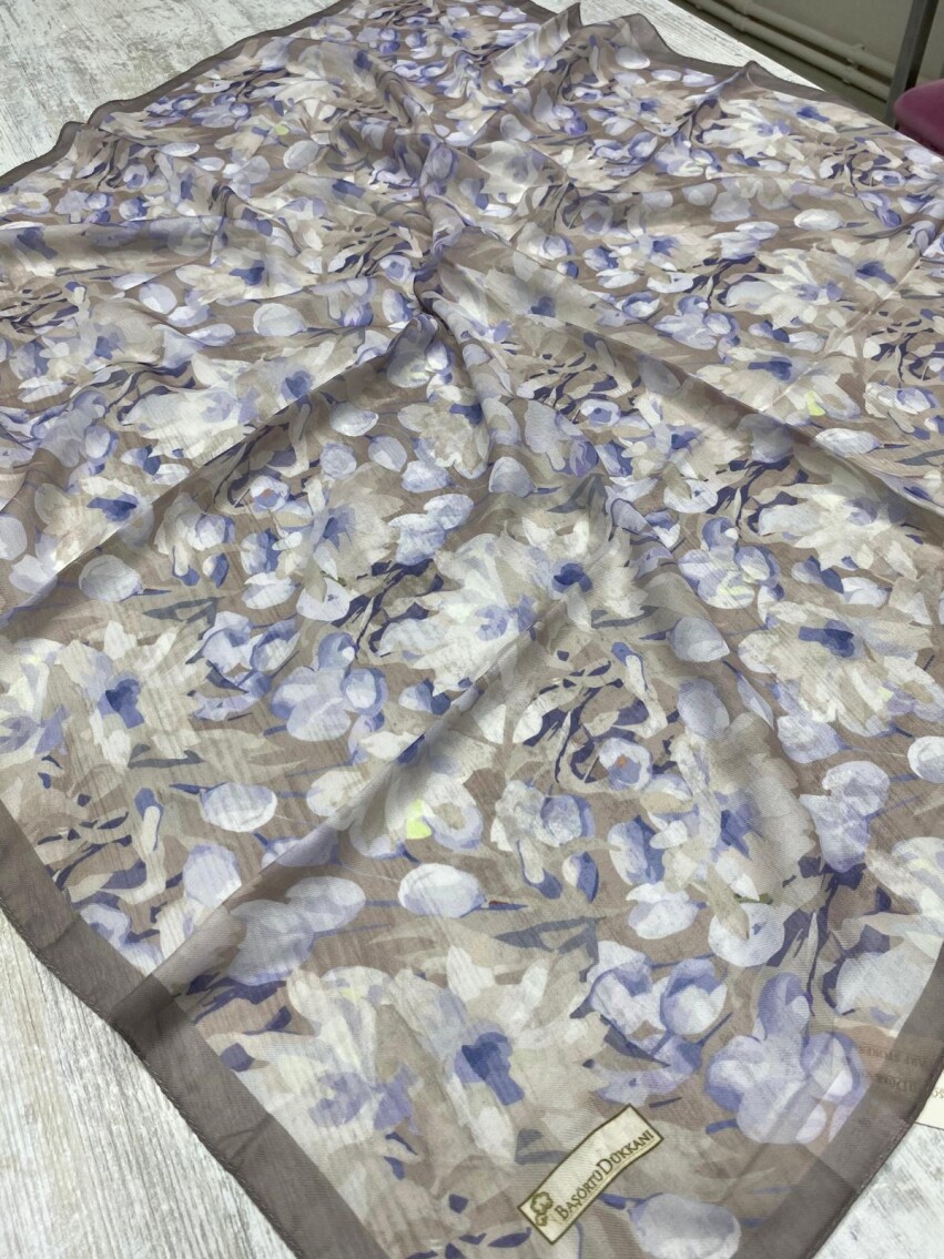 GARDEN DESEN EŞARP - SICAK GRI - 1