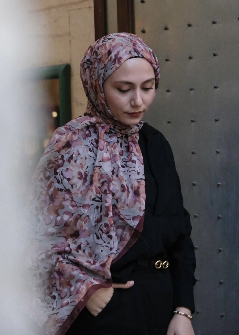 GARDEN DESEN ŞAL - GRİ BORDO - 3