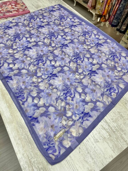 GARDEN DESEN ŞAL - SAFİR MAVİ 