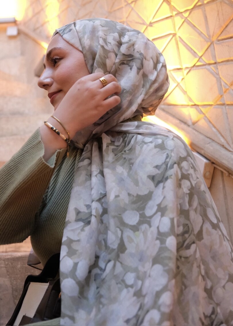 GARDEN DESEN ŞAL - YESIL - 2