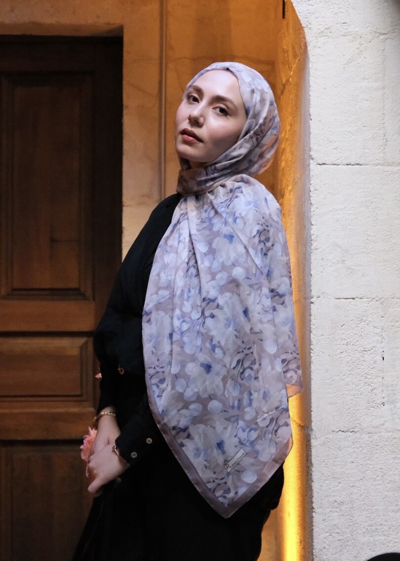 GARDEN DESEN ŞAL - SICAK GRI - 1