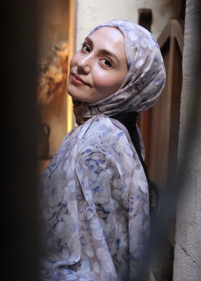 GARDEN DESEN ŞAL - SICAK GRI - 5