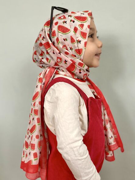 KİDS KARPUZ DESEN ŞAL 