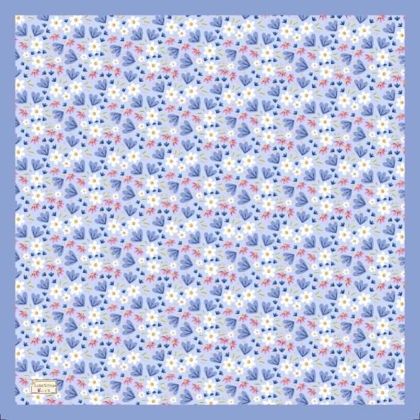 KİDS RÜYA ÇİÇEĞİ DESEN EŞARP MAVI - 8