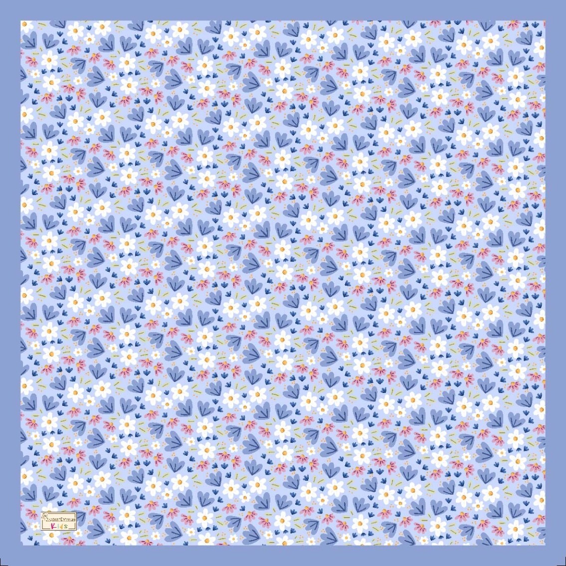 KİDS RÜYA ÇİÇEĞİ DESEN EŞARP MAVI - 8