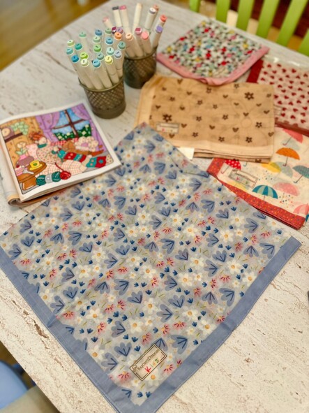 KİDS RÜYA ÇİÇEĞİ DESEN EŞARP MAVI - 2