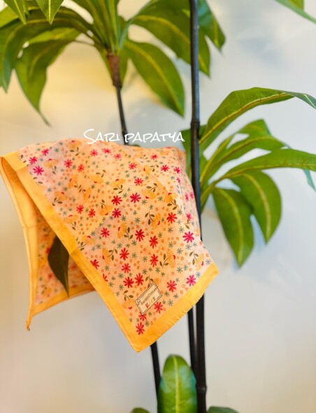 KİDS SARI PAPATYA DESEN EŞARP 