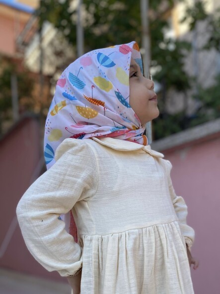 KİDS ŞEMSİYE DESEN EŞARP - 5