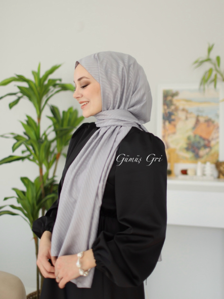 MEVCE JAKAR ŞAL - GÜMÜŞ GRİ 