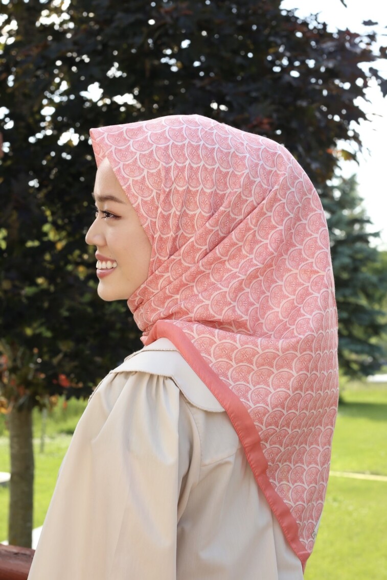 MİNİMAL DESEN EŞARP - FLAMİNGO - 2