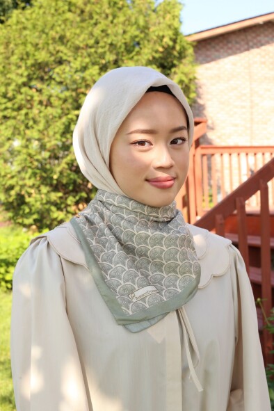 MİNİMAL DESEN EŞARP - SOFT YEŞİL - 2