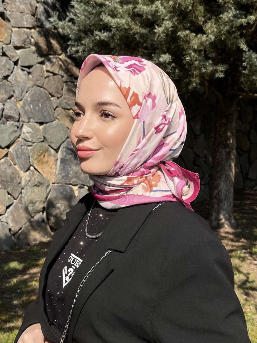 NOLA EŞARP - PEMBE - 1