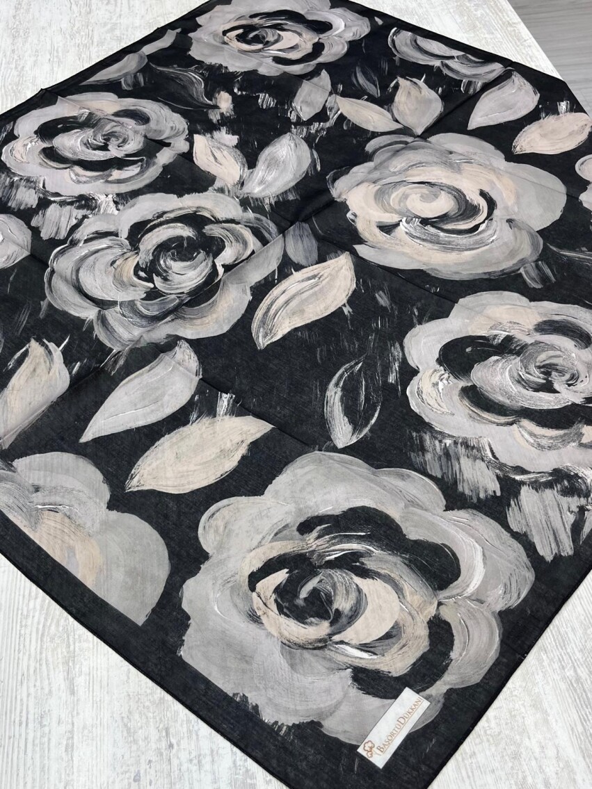 ROSARA EŞARP - SİYAH - 1