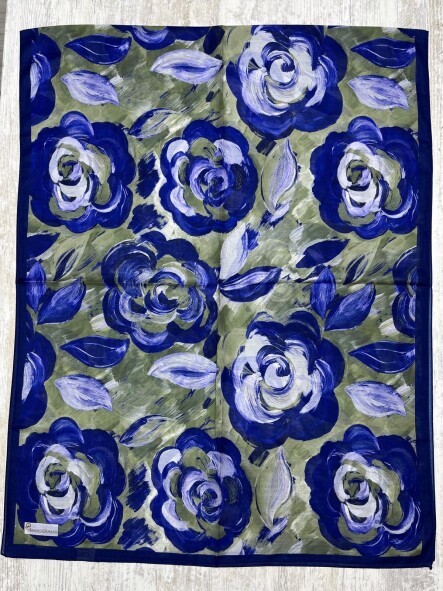 ROSARA ŞAL - GECE MAVİ-YEŞİL - 