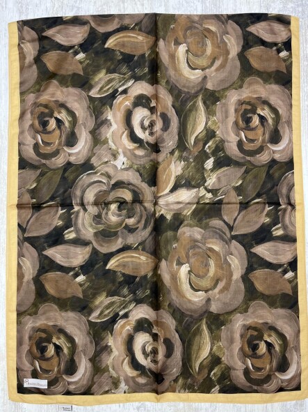 ROSARA ŞAL - KAHVE YEŞİL HARDAL - 