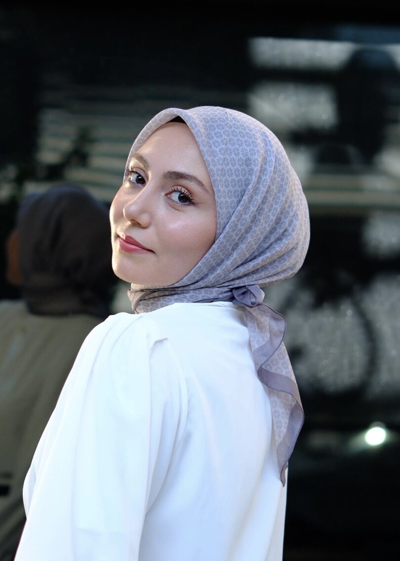 YONCA DESEN EŞARP - GRİ - 1