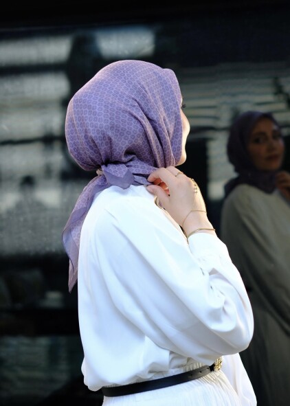 YONCA DESEN EŞARP - LAVANTA - 2